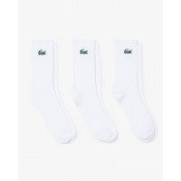 MEIAS LACOSTE CANO ALTO BRANCO - TRIPACK MEIAS LACOSTE CANO ALTO BRANCO - TRIPACK